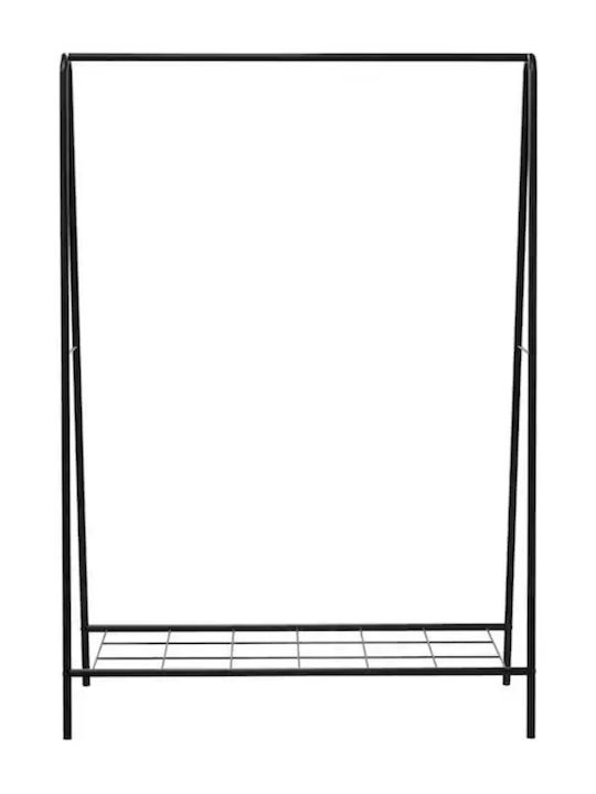 SteweHome Κρεμάστρα Δαπέδου από Μέταλλο Μαύρη 100x152cm