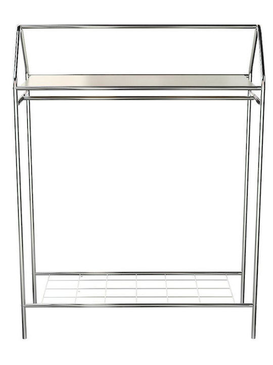 SteweHome Floor Garment Rack Metal Silver 104x143cm