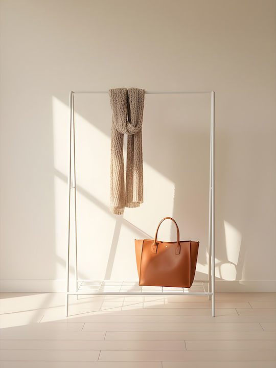 SteweHome Cremasteră de Podea din Metal Albă 100x152cm