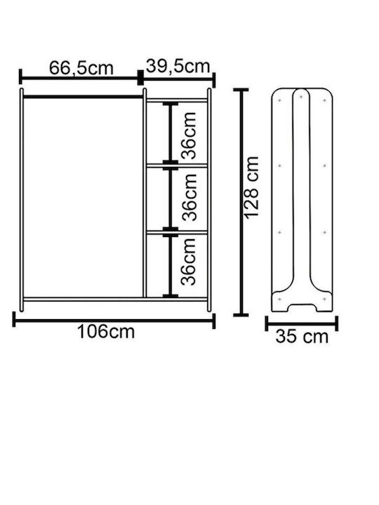 SteweHome Kremastră de Podea din Lemn Gri 106x128cm