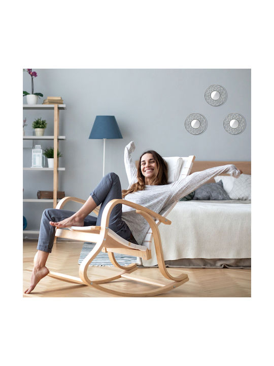 Relaxdays Wandspiegel mit Silber Glas Rahmenmaterial Durchmesser 25cm 3 Stück