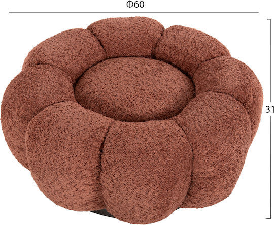 Grymm Sessel Entspannen Drehbar mit Fußhocker Rosa 95x92x68cm