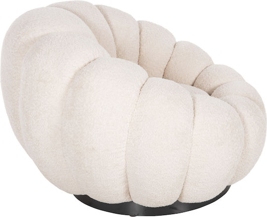 Grymm Sessel Relax Drehbar mit Fußhocker Ecru 95x92x68cm