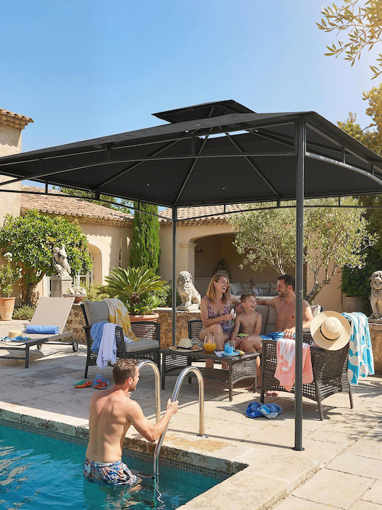 Outsunny Κιόσκι Κήπου Γκρι 3x3m