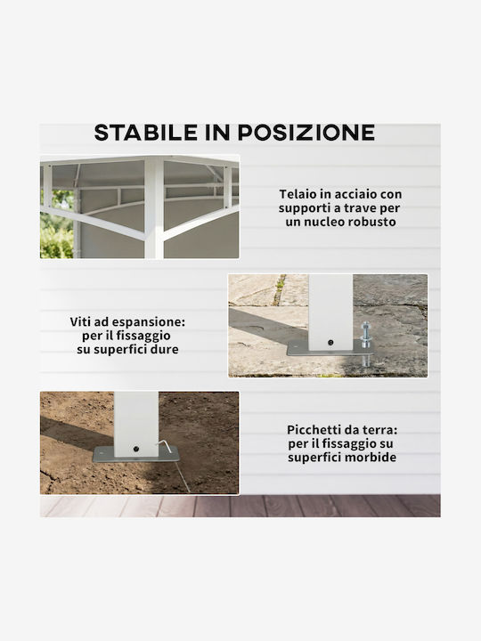 Outsunny Gazebo de Grădină Bej 3x3m