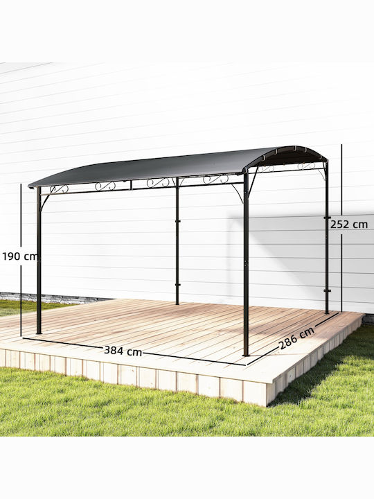 Outsunny Κιόσκι Κήπου Γκρι 3.8x2.8m
