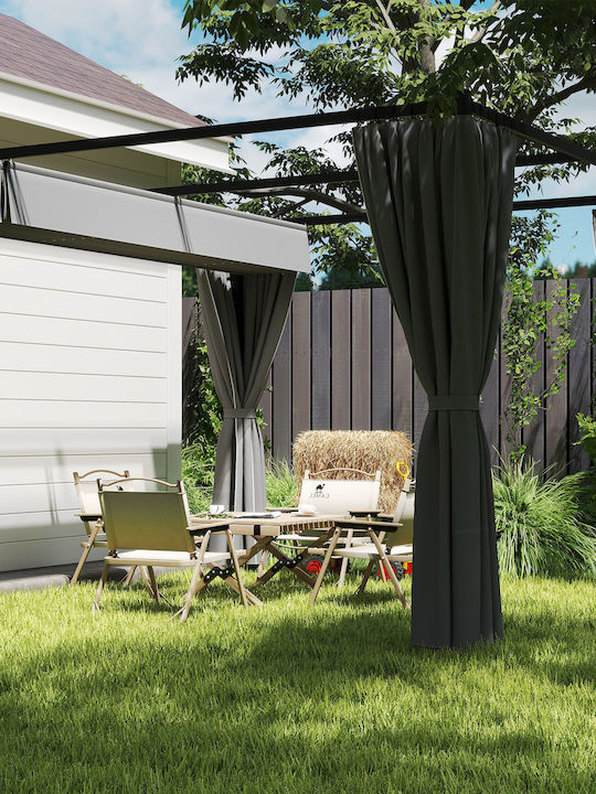 Outsunny Garden Gazebo Gray 3x3m