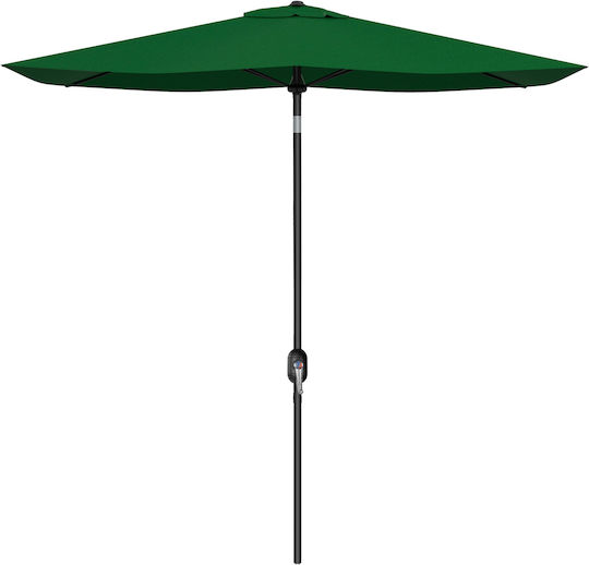 Square Aluminum Garden Parasol Green 2x3m