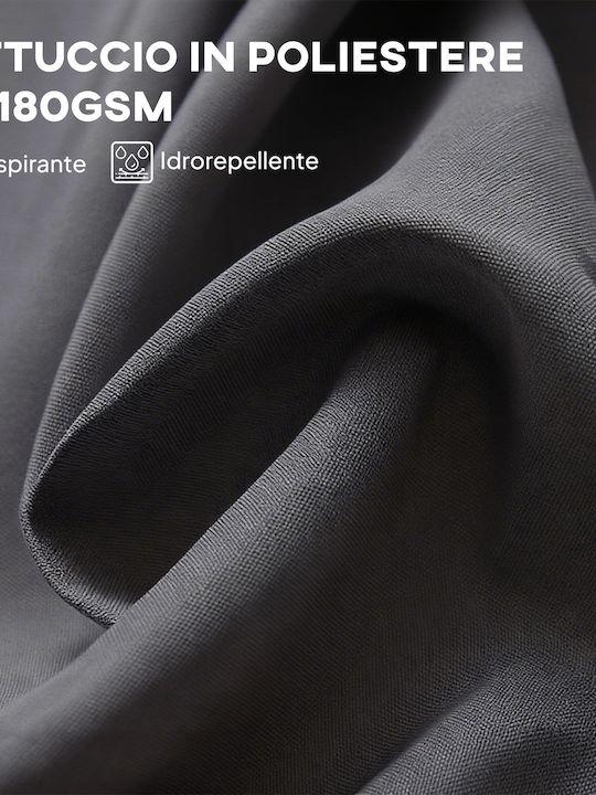 Round Metal Grey Parasol Φ4.6xH2.38m