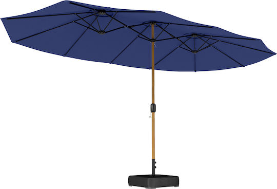 Professional Circular Metal Garden & Terrace Parasol Blue Diameter 2.8m