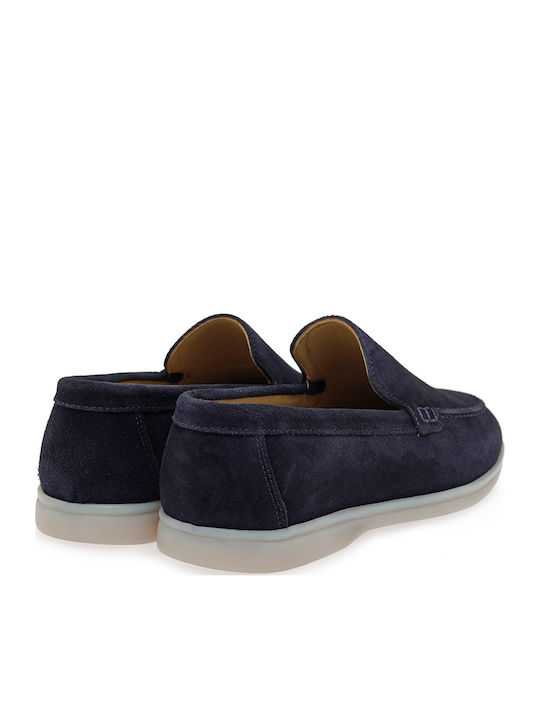 Suede Ανδρικά Loafers σε Μπλε Χρώμα