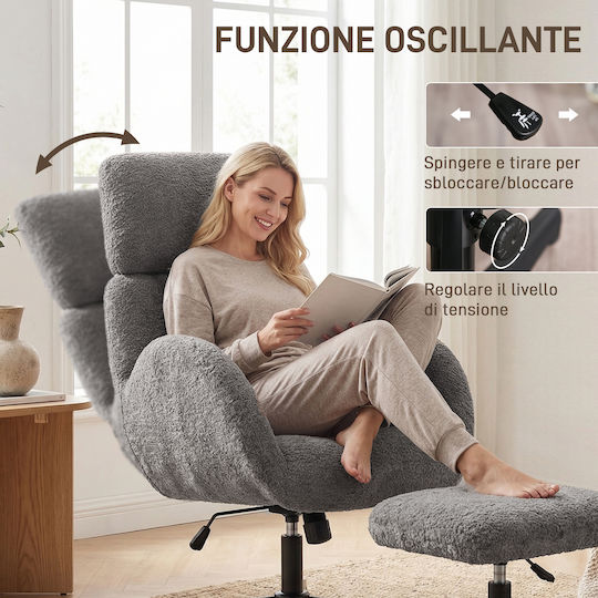 HomCom HomCom Bürostuhl mit Einstellbaren Armen Grau