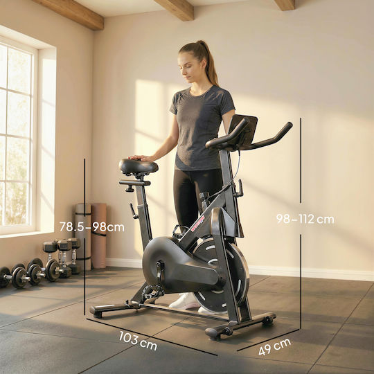 Sportnow Bicicletă Fitness Verticală Magnetică cu Roti