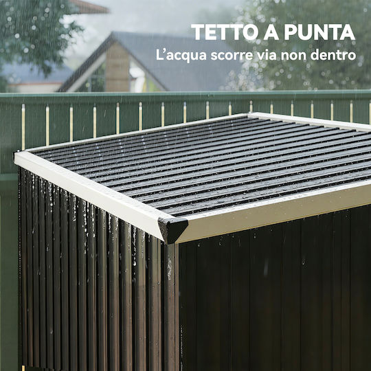Metallic Garden Shed Galvanized L2.31xW1.25xH1.62m