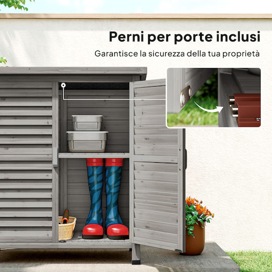 Wooden Garden Shed L0.87xW0.465xH0.965m