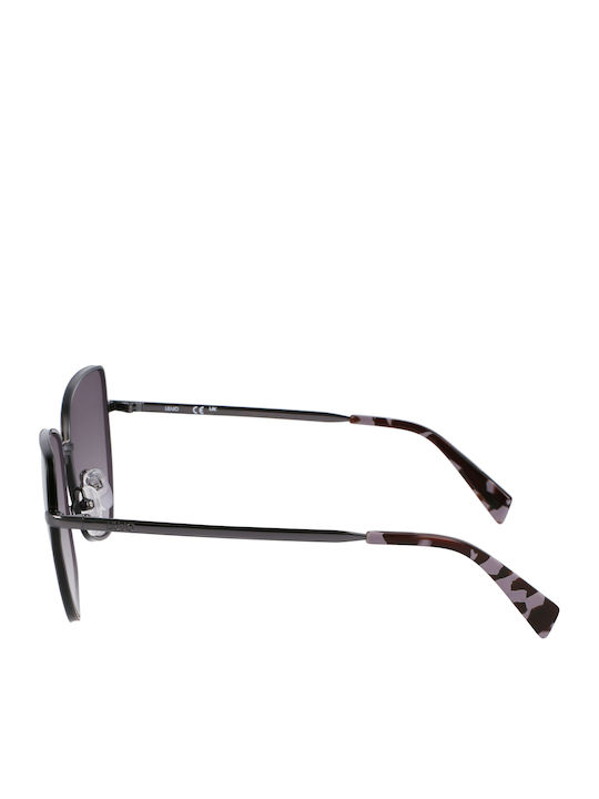 Liu Jo Women's Sunglasses with Grey Metallic Frame and Grey Lens
