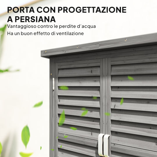 Wooden Garden Shed L0.87xW0.465xH0.965m