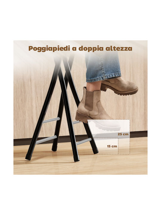 Bar Stool Bed Wooden Black 34x30x70cm