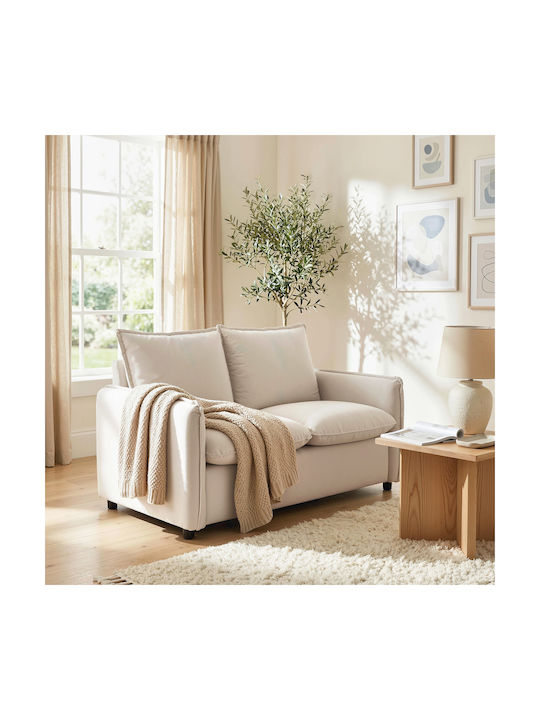 Two-Seater Couch Cream 131x73x80cm