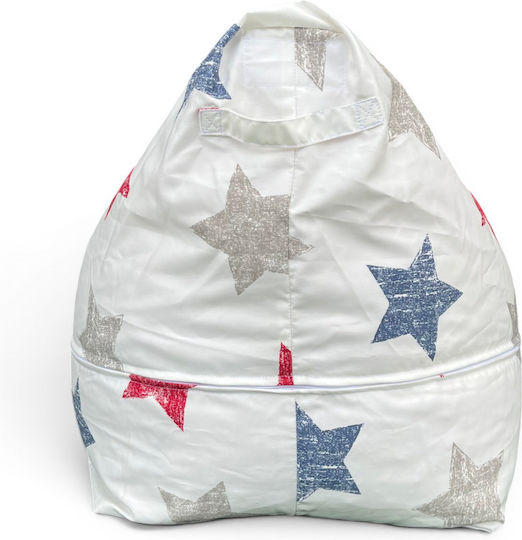 Pouf Sessel Opala 55x55x30cm ΟΠ1-Sterne-Rotblau