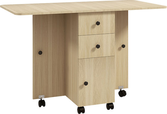 Kitchen Table Extendable Collapsible Wooden Wood Colour 120x60x76.5cm