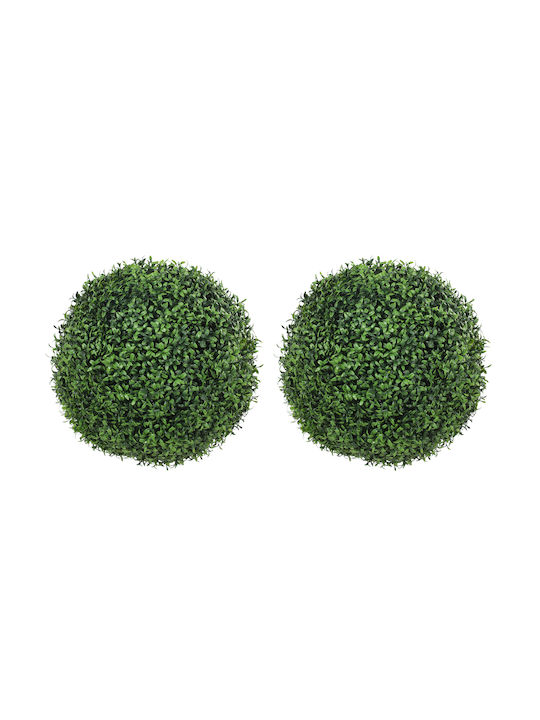 Homcom Artificial Topiary Buxus 682 Leaves Uv Resistant Height 42 Cm 83c-216v00gn
