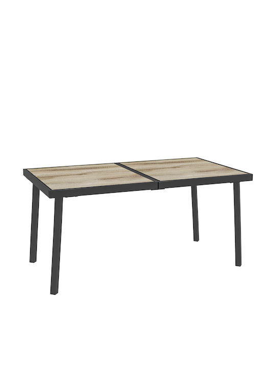 Ξύλινο Τραπέζι Γκρι 145x85εκ.