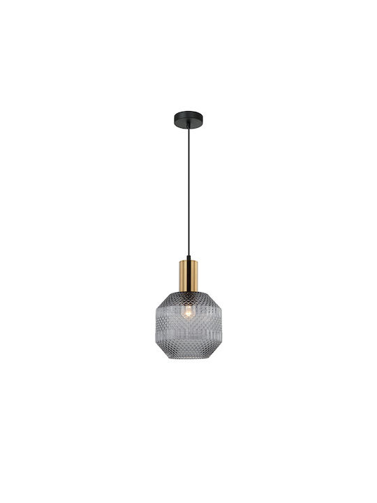 Viokef Adam Pendant Light Black with Socket E27 18cm