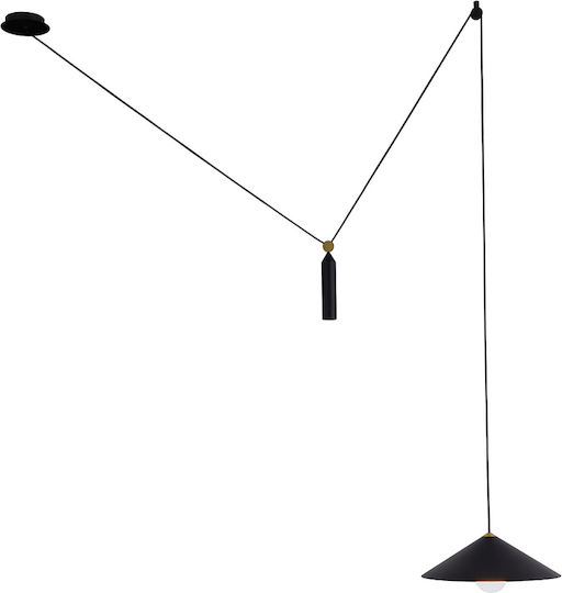 Viokef Velma Pendant Light Black Rail with Socket E27 31x310x150cm