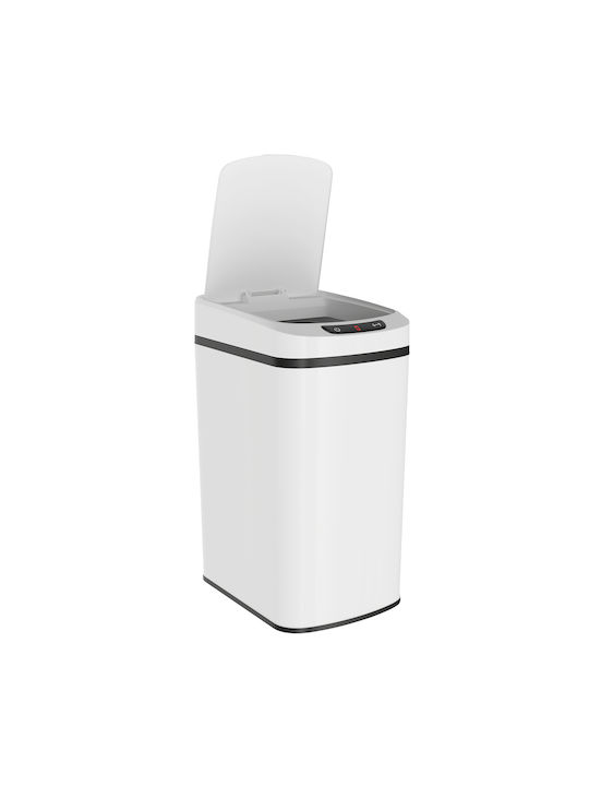 HomCom Waste Bin From Stainless Steel White 12lt