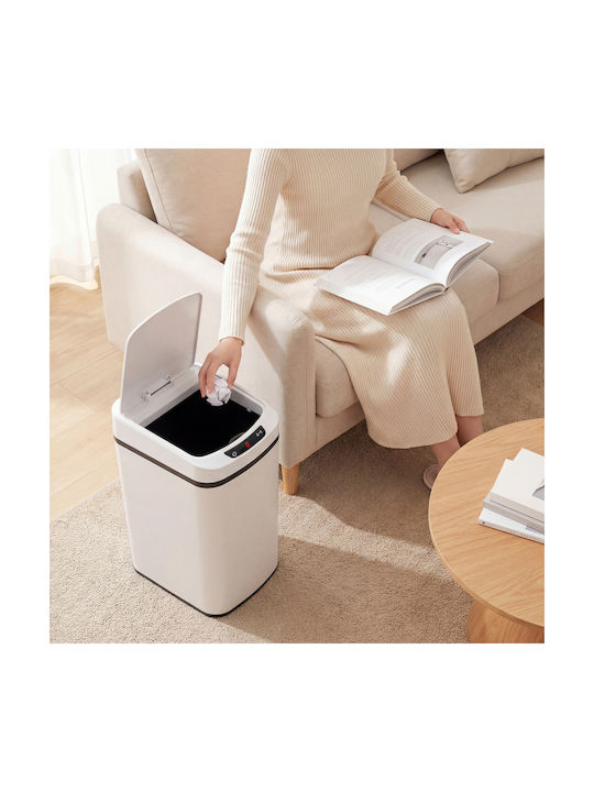 HomCom Waste Bin From Stainless Steel White 12lt