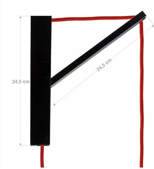 Επίτοιχη Βάση Κρεμαστού Φωτιστικού Μαύρο Creative Cables Pinocchio 150214 Cubalux 150214 Μαύρο