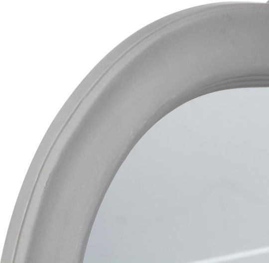 Alexia Wall Mirror with Gray Wooden Frame 40x40cm