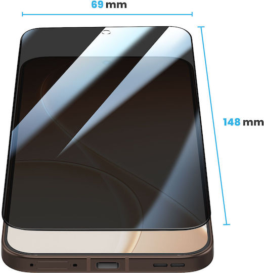 Avizar Tempered Glass Oppo Reno 15 Pro Privacy Filter Transparent Black