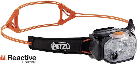 Petzl Rechargeable LED Headlamp IPX4 with Maximum Brightness 1200lm Swift Rl