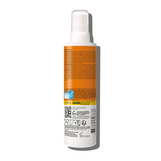 La Roche Posay Anthelios Invisible Αδιάβροχη Αντηλιακή Λοσιόν για το Σώμα SPF50 σε Spray 200ml