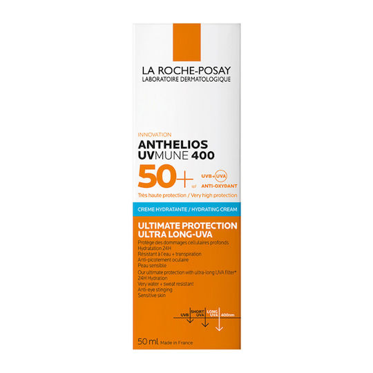 La Roche Posay Anthelios UVMune 400 Hydrating Αντηλιακή Κρέμα Προσώπου SPF50+ 50ml