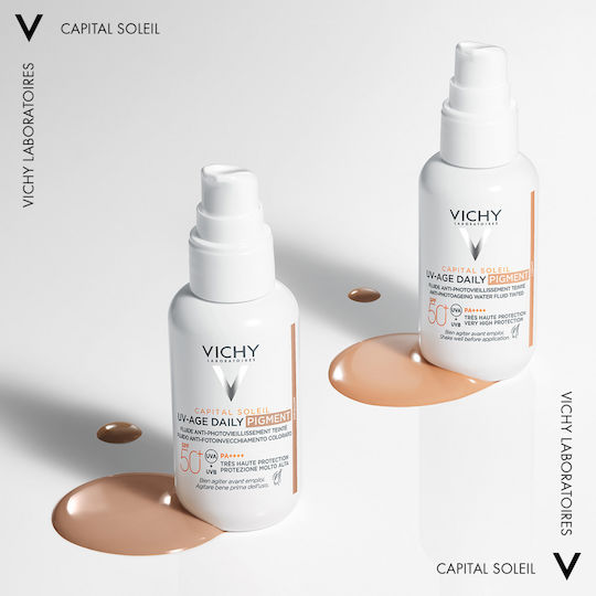 Vichy Capital Soleil UV-Age Daily Αντηλιακή Κρέμα Προσώπου SPF50 με Χρώμα Light 40ml