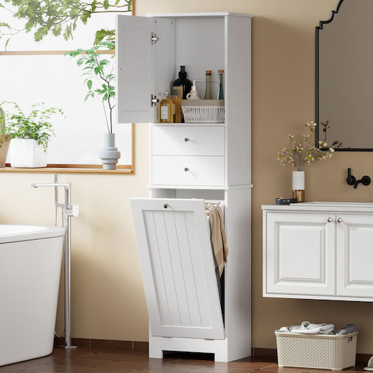 HomCom Dulap De Baie 45x30x171cm Alb