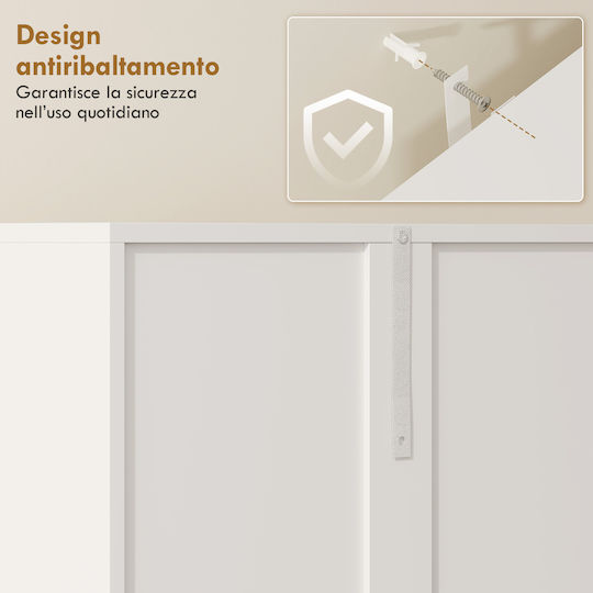 HomCom Ντουλάπι Μπάνιου 60x30x174cm Λευκό
