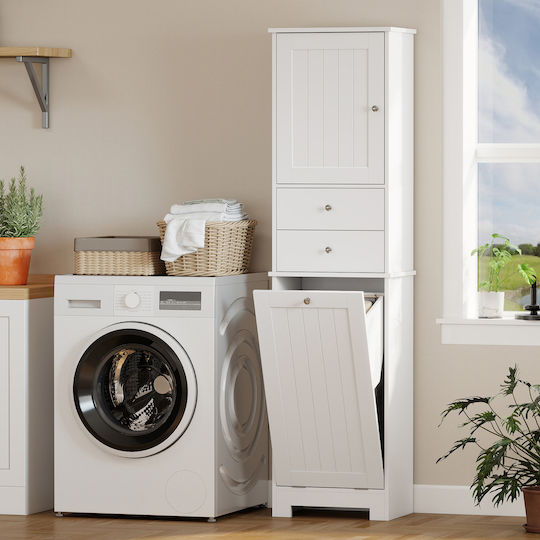 HomCom Dulap De Baie 45x30x171cm Alb