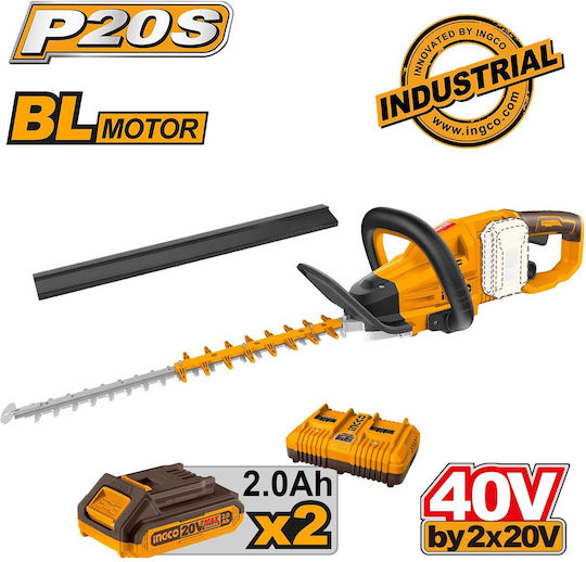 Ingco Hedge Trimmer Battery 20V with Blade 65cm CHTLI400282