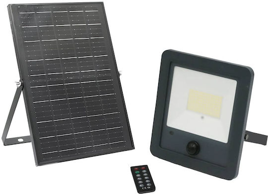 Adeleq Στεγανός Ηλιακός Προβολέας LED 50W Φυσικό Λευκό 4000K IP65