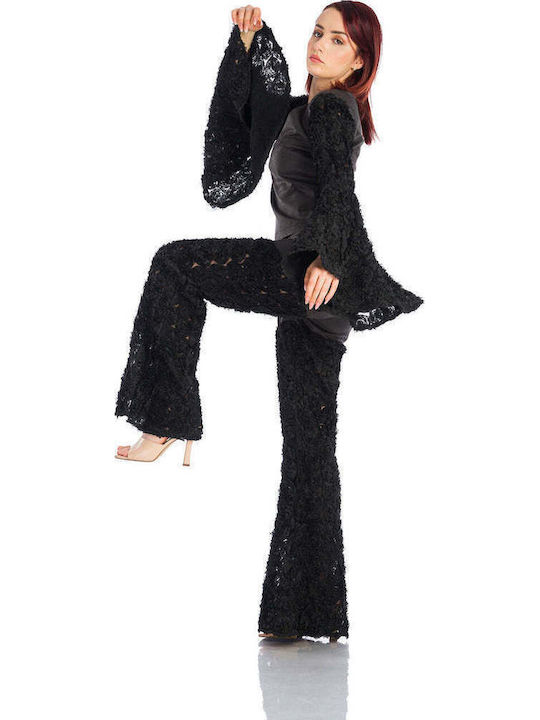 Damen Lederhose Schwarz