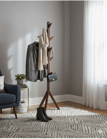 SteweHome Καλόγερος Ξύλινος Καφέ 175cm