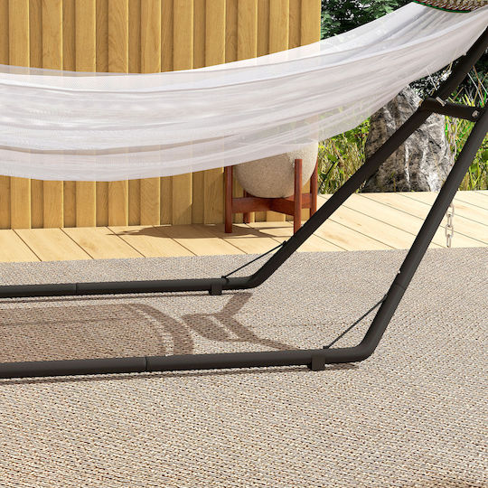 Outsunny Πτυσσόμενη Βάση Αιώρας Μεταλλική Μαύρη 97x278x112cm