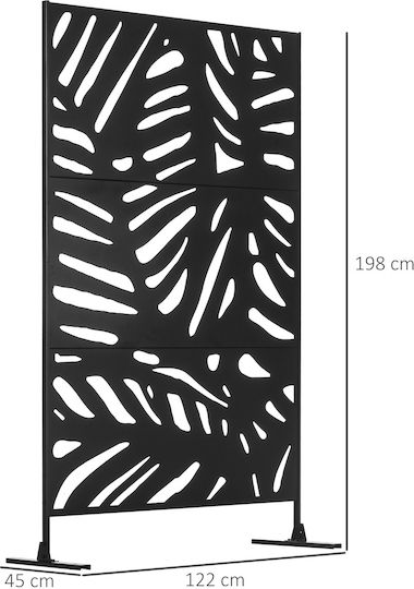 Outsunny Decorative Room Divider Made of Canvas 122x198cm