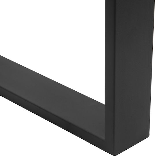 HomCom Metal Furniture Leg 2 Pieces Suitable for Table / Coffee Table / Office 70x8x41cm Black
