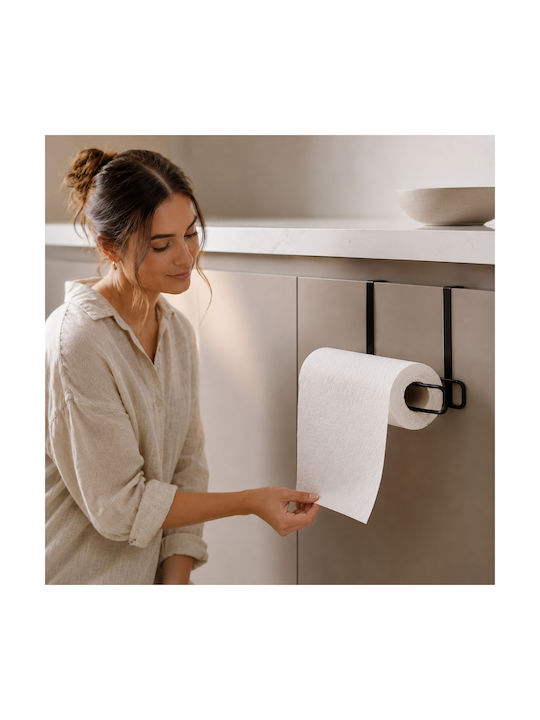Femmit Metallic Hanging Paper Towel Holder Black 24×16 Cm