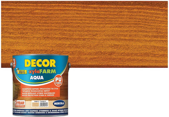 Mercola Decor Xylofarm Aqua Βερνίκι Εμποτισμού Πολυουρεθάνης Νερού Πεύκο Ματ 2.5lt
